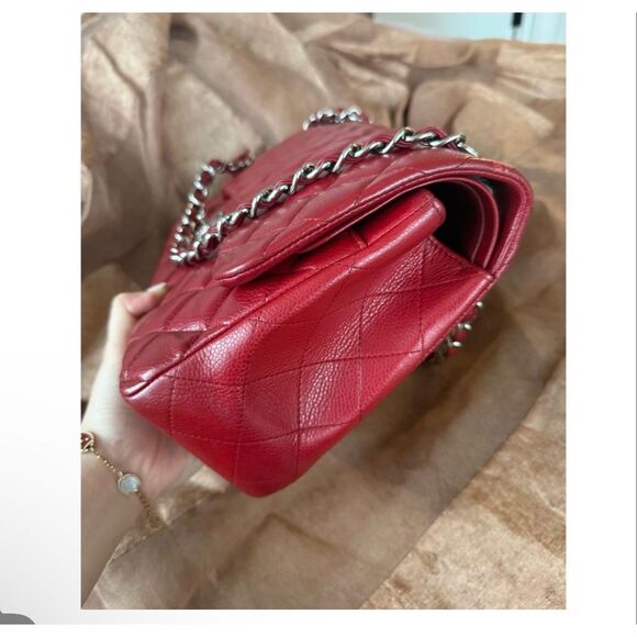 Chanel Jumbo Double Flap Bag Leather Red - Picture 8 of 16